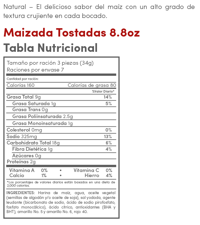 tostada maizada