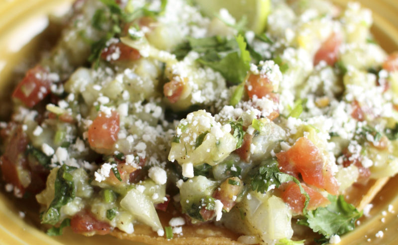 RASPADA CORN TOSTADAS WITH COW´S FEET