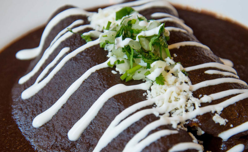 CHICKEN MOLE ENCHILADAS
