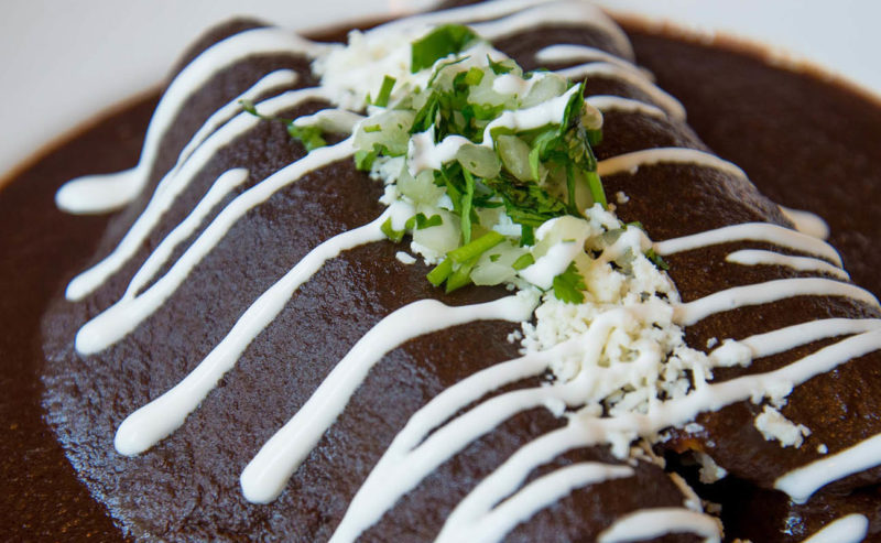 CHICKEN MOLE ENCHILADAS