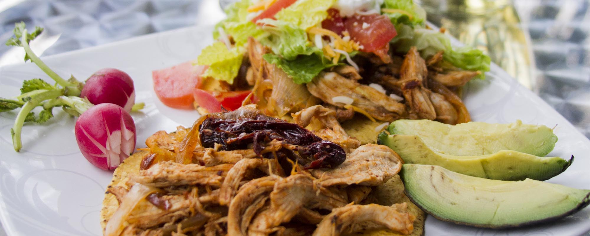 RASPADA CORN TOSTADA WITH SHREDDED BEEF