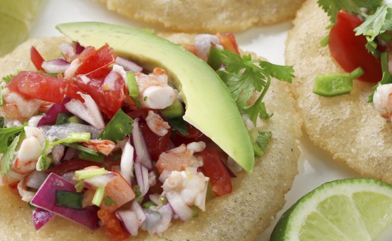 MAIZADA CORN TOSTADA WITH CEVICHE