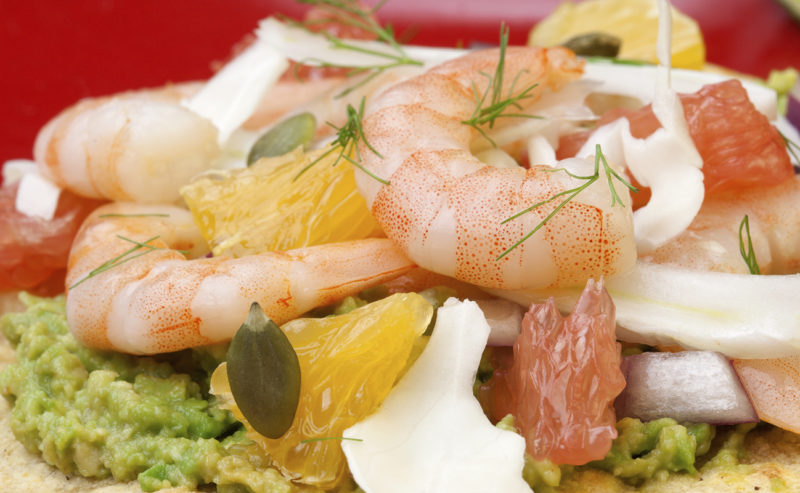 MAIZADA CORN TOSTADA WITH SHRIMP